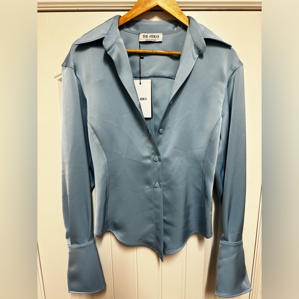 The Attico - Lily light blue top